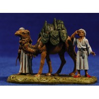 Dos camelleros con camello 6 cm plástico Moranduzzo - Landi estilo hebreo