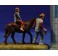Pastores con caballo 6 cm plástico Moranduzzo - Landi estilo ebraico