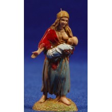 Pastora con niño en brazos 6 cm plástico Moranduzzo - Landi estilo 700