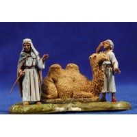 Dos camelleros con camello estirado 6 cm plástico Moranduzzo - Landi estilo hebreo