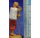 Pastor joven con bastón apoyado 6 cm plástico Moranduzzo - Landi estilo 700