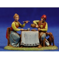 Pastores en la mesa 6 cm plástico Moranduzzo - Landi estilo 700