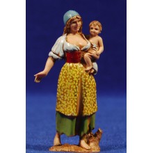 Pastora con niño 8 cm plástico Moranduzzo - Landi estilo costumista