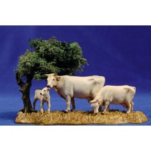 Grupo vacas y árbol 8 cm plástico Moranduzzo - Landi