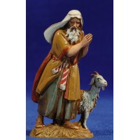 Pastor barba blanca y cabra 10 cm plástico Moranduzzo - Landi estilo ebraico