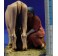 Pastora ordeñando vaca 12-13  cm resina Moranduzzo - Landi