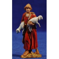 Pastor con corderos 6,5 cm plástico Moranduzzo - Landi estilo ebraico