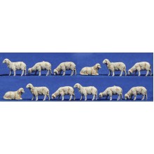 Grupo 12 corderos 6'5 cm plástico Moranduzzo - Landi