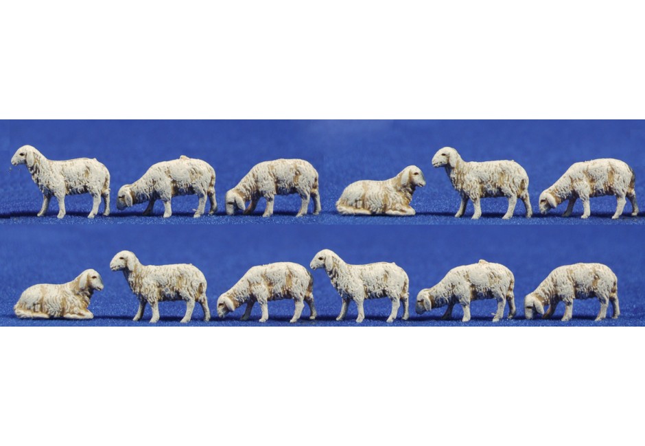 10 cm Moranduzzo 12 ovejas en Bolsa 