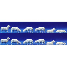 Grupo 12 corderos 10 cm plástico Moranduzzo - Landi Grupo 12 corderos 10 cm plástico Moranduzzo - Landi