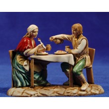 Pastores en la mesa 10 cm plástico Moranduzzo - Landi estilo 700