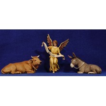 Buey, la mula y ángel 12-13  cm plástico Moranduzzo - Landi