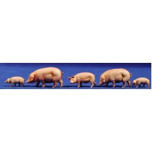 Grupo cerdos 10 cm plástico Moranduzzo - Landi