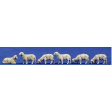 Grupo 6 corderos 6'5 cm plástico Moranduzzo - Landi