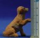 Perro dando la pata 10-15 cm resina Montserrat Ribes