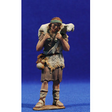 Pastor con cordero espaldas 9 cm resina Montserrat Ribes