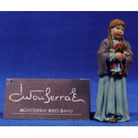 Niña con muñeca 12 cm resina Montserrat Ribes