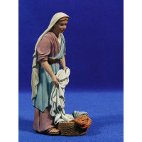 Pastora lavandera con cesto 17 cm resina Montserrat Ribes