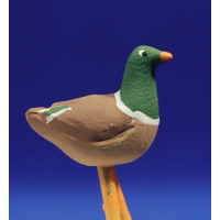 Pato 9 cm barro pintado AB