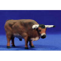 Buey de pie 12 cm barro pintado AB