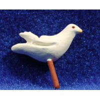 Paloma blanca 12 cm barro pintado AB