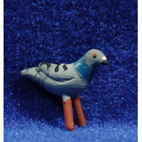 Paloma gris 9 cm barro pintado AB