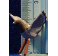 Paloma marrón vuela 12 cm barro pintado AB