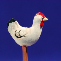 Gallina 9 cm barro pintado AB