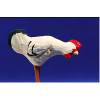 Gallina 12 cm barro pintado AB