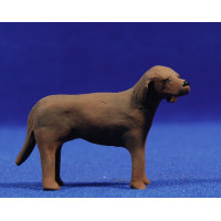 Perro marrón 12 cm barro pintado AB