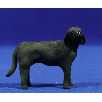 Perro negro 12 cm barro pintado AB