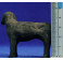 Perro negro 12 cm barro pintado AB
