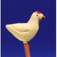 Pollito 9 cm barro pintado AB