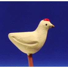 Pollito 12 cm barro pintado AB