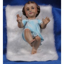 Niño Jesús (azul) con piel 15 cm yeso