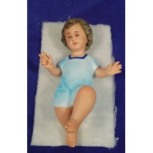 Niño Jesús (azul) con piel 20 cm yeso