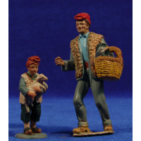Pastor con niño catalán 11 cm barro-resina Castells