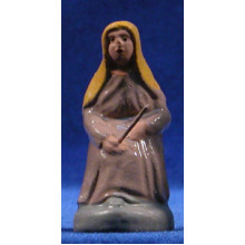 Pastora hilandera 7 cm barro pintado