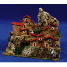 Pueblo 7 casas 15 cm corcho Plana