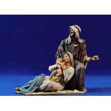 Nacimiento sin buey ni mula 16 cm barro pintado De Francesco