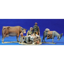 Nacimiento popular M4 10 cm barro pintado De Francesco