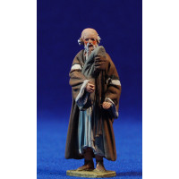 Pastor músico con gaita 5,5 cm barro pintado De Francesco