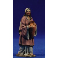 Pastora vieja con jarra 8 cm barro pintado De Francesco