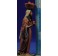 Pastora con bandeja a la cabeza 10 cm barro pintado De Francesco