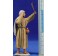 Pastor con antorcha 10 cm barro pintado De Francesco