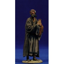 Pastor con jarra 10 cm barro pintado De Francesco