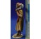 Pastor con cordero hombros 10 cm barro pintado De Francesco