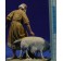 Pastor con cordero M3 10 cm barro pintado De Francesco
