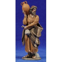 Pastor jarra y saco 14 cm barro pintado De Francesco