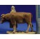 Pastora con vaca 8 cm barro pintado De Francesco
